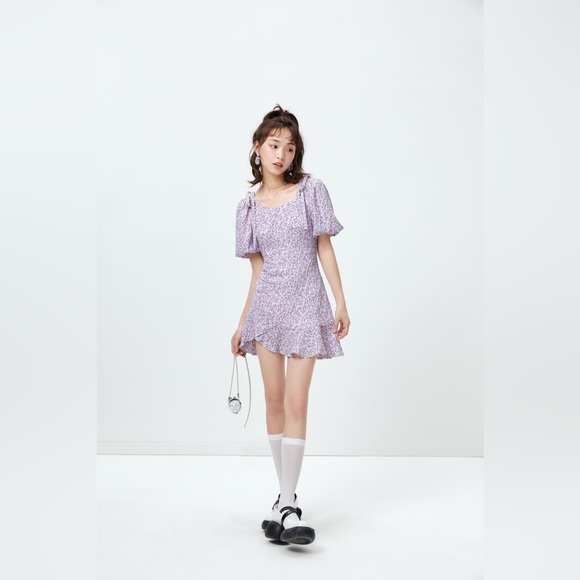 NWOT LEDiN - White floral mini dress - Picture 3 of 4